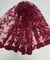 Burgundy Sequin Embroidered Lace Fabric by the Yard, 54" Wide Floral Mesh Lace with Double Scalloped Edges